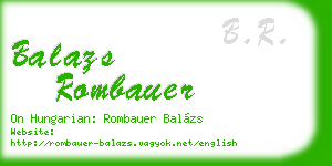 balazs rombauer business card